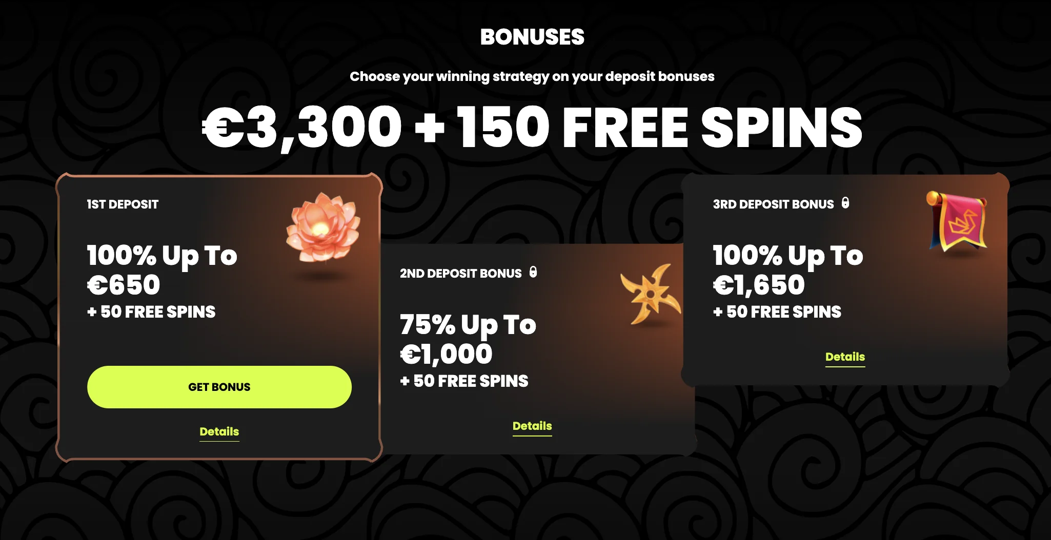 spin samurai bonuses