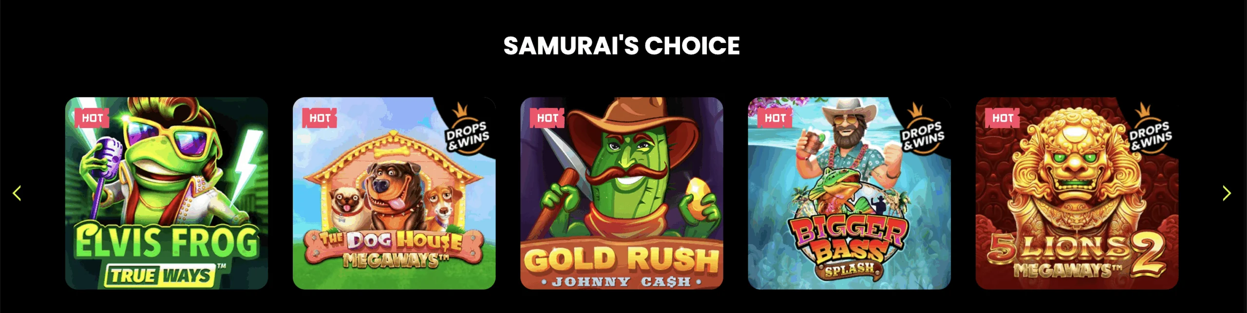 spin samurai games